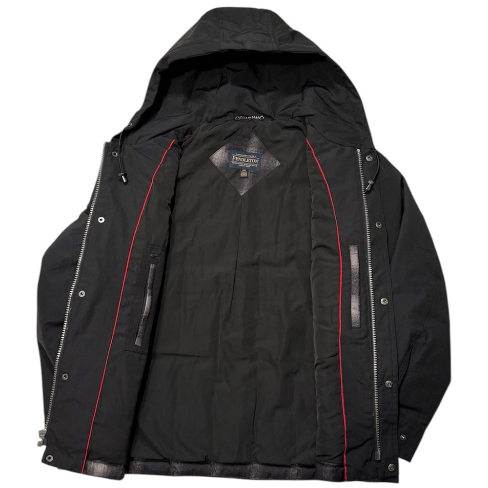 Pendleton Down Filled Winter Coat Parka Plaid Hoo… - image 3